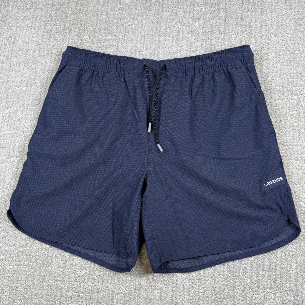 Legends Mens XL Blue 7" Luka Lined Performance Athletic Gym Training Shorts